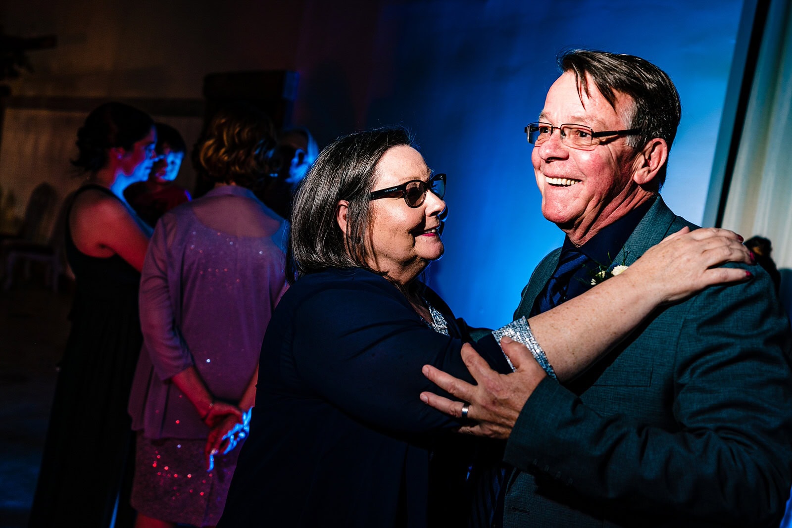 Fun wedding reception at The Meadows Raleigh by Raleigh wedding photographers