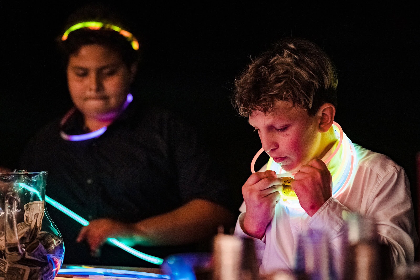 break out some glowsticks for a fun wedding reception