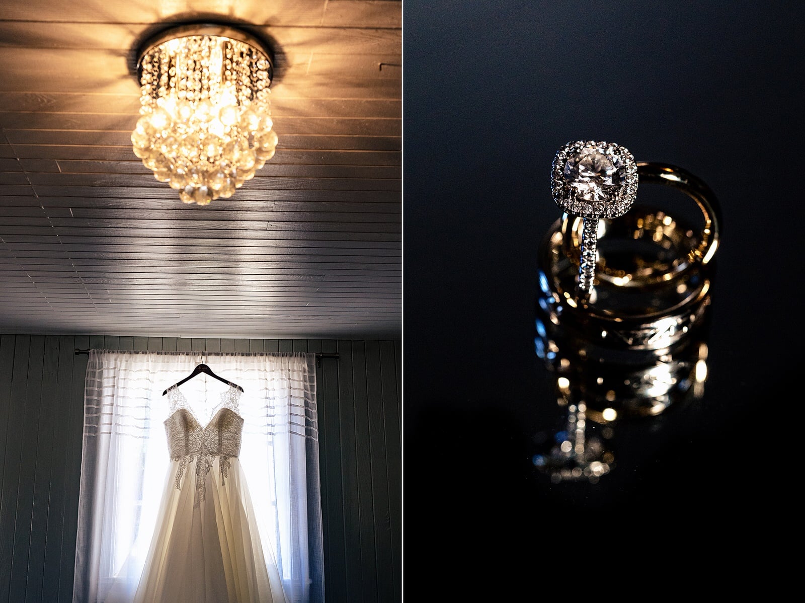 Detail photos of your wedding dress and your rings? Yes I definitely love these!