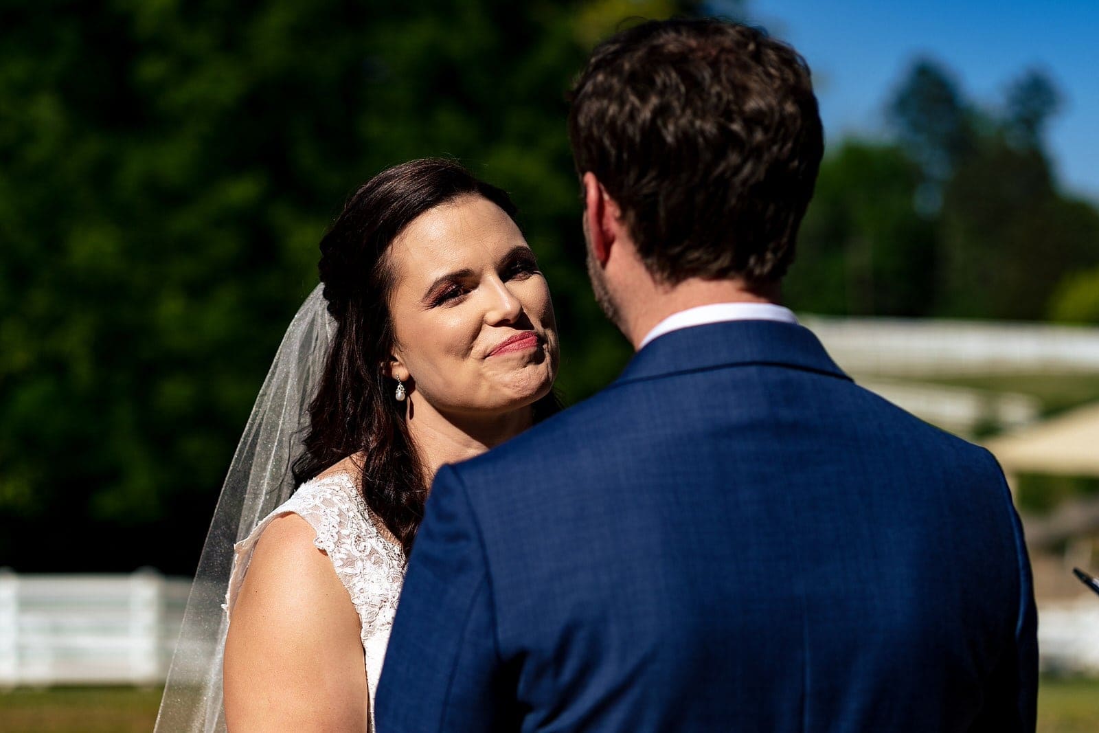 Outdoor wedding ceremony at Wakefield Barn