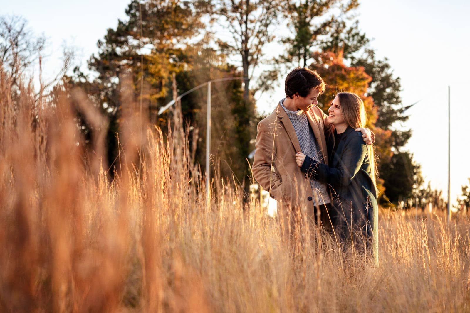 golden hour engagement photos by Kivus & Camera