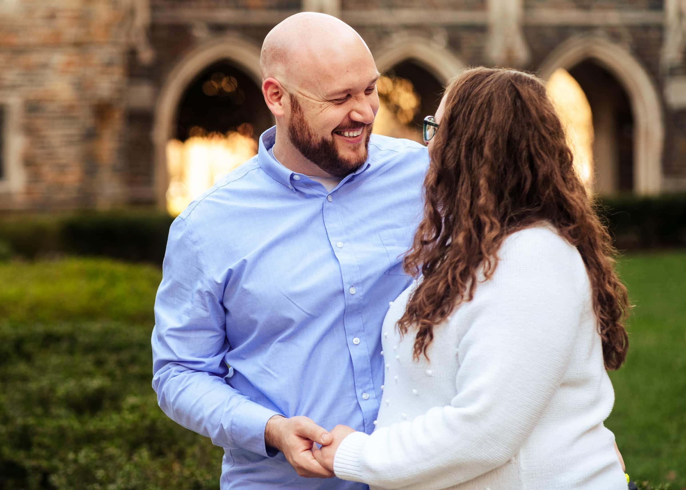Duke campus engagement photos | photos by Kivus & Camera