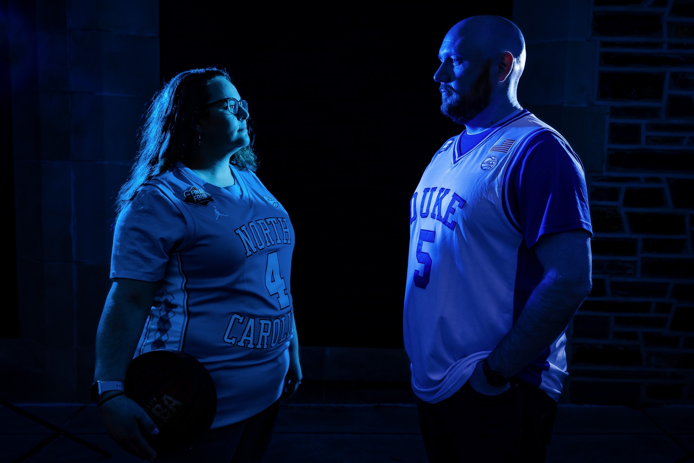 UNC v. Duke engagement photos on Duke Campus | photos by Kivus & Camera