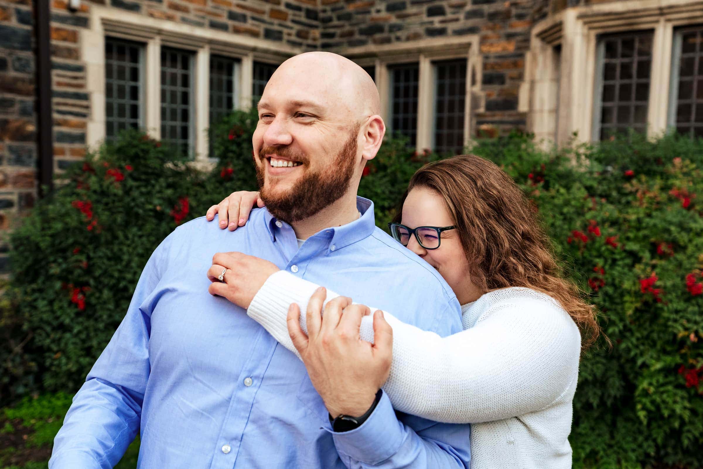 Duke campus engagement photos | photos by Kivus & Camera