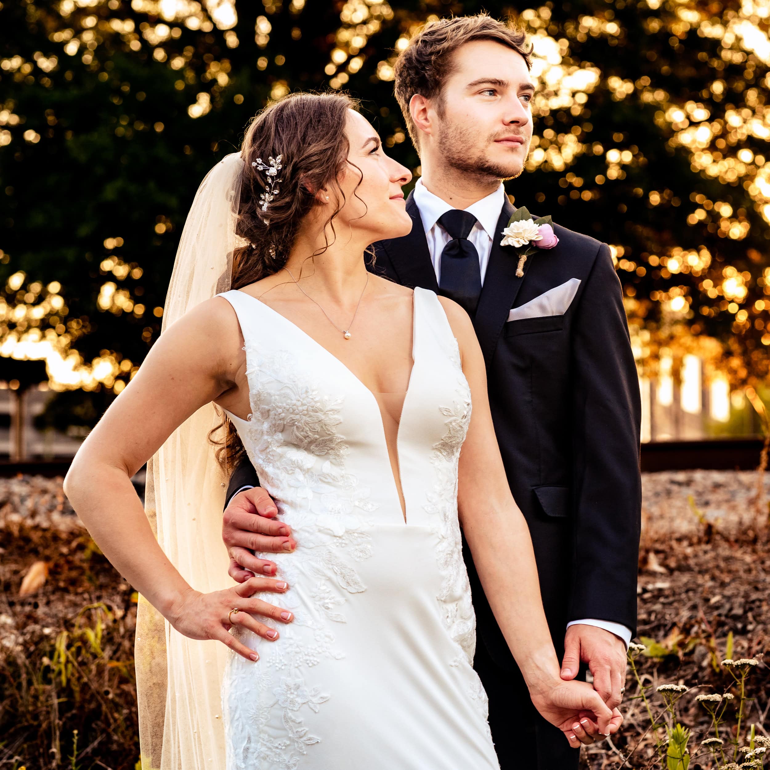 Wedding Portrait at Durham, NC wedding venue The Cotton Room | photo by Kivus & Camera