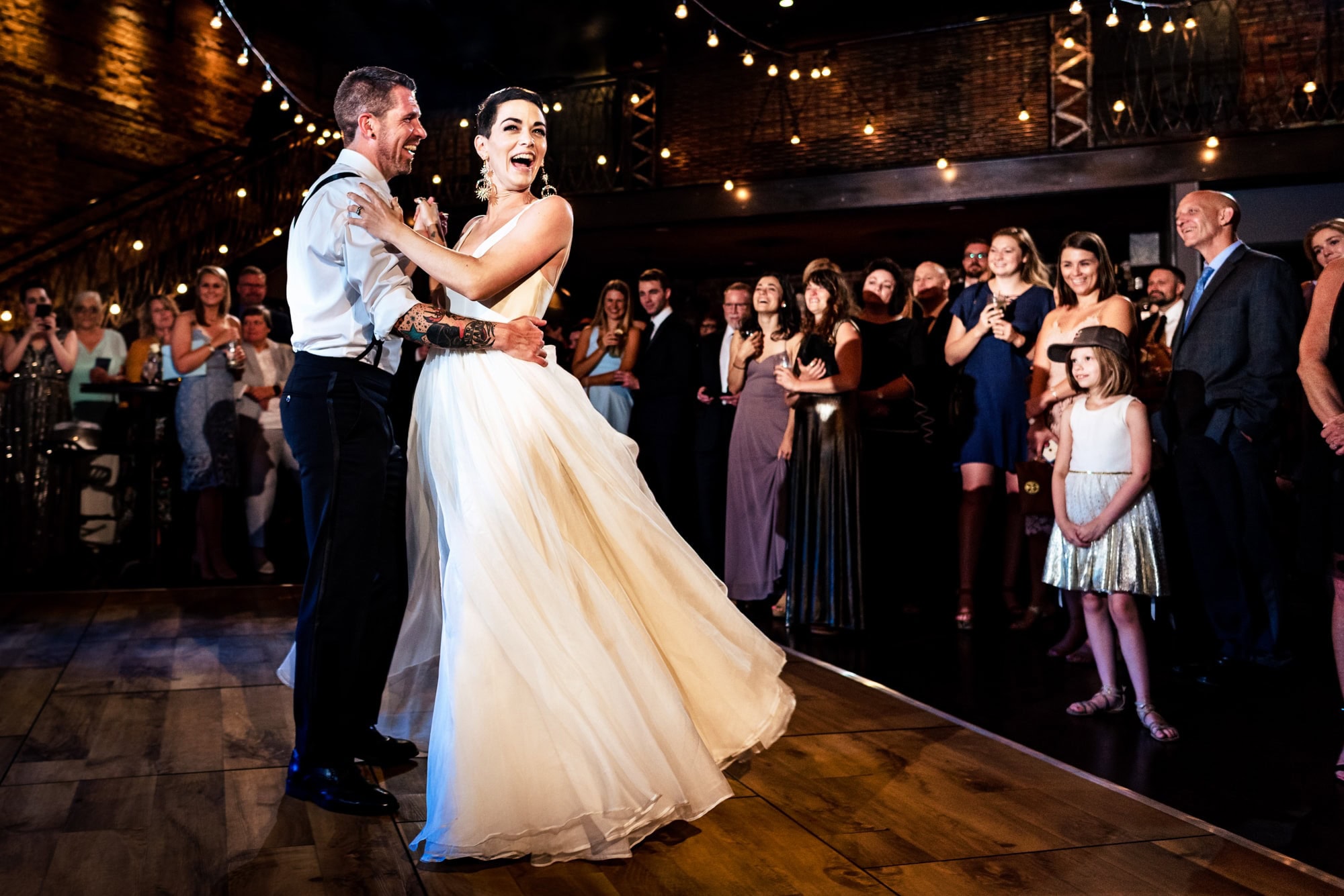 couple shares their first dance at The Cookery in North Carolina | photo by Kivus & Camera
