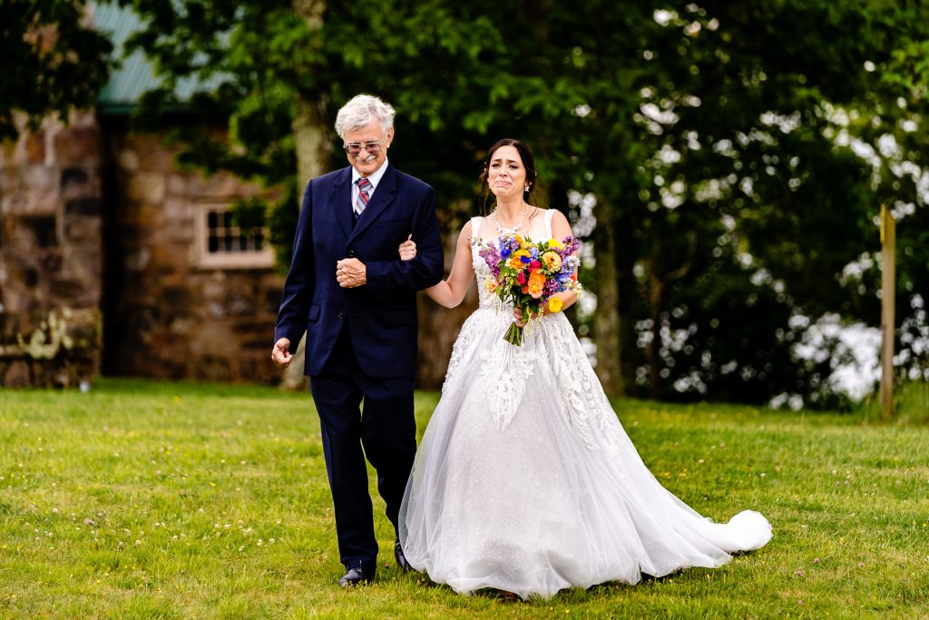 Ceremony at a mountain lodge wedding