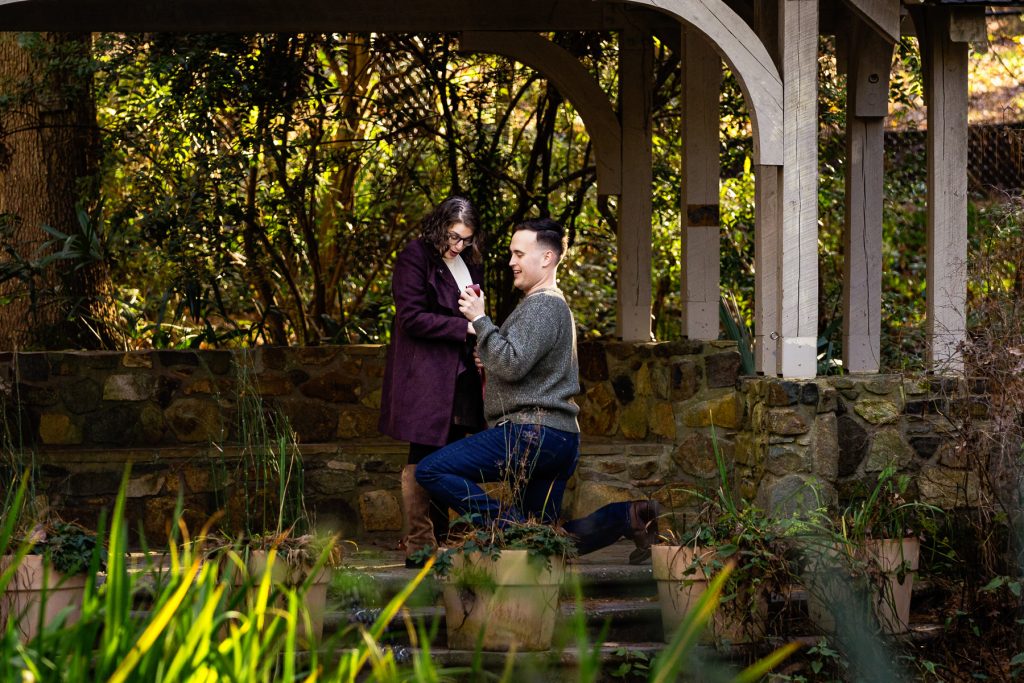 photo of a man proposing to a woman