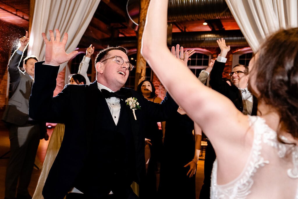 bride and groom dancing at a wedding in Durham, NC